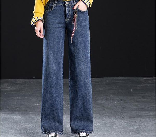 

Women's Breeches Broad Leg Spring New Big Pants Fszf, Blue