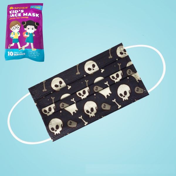 

dhl 10 pieces halloween pumpkin lamp series masks new designer children's dust masks sunscreen breathable disposable student m