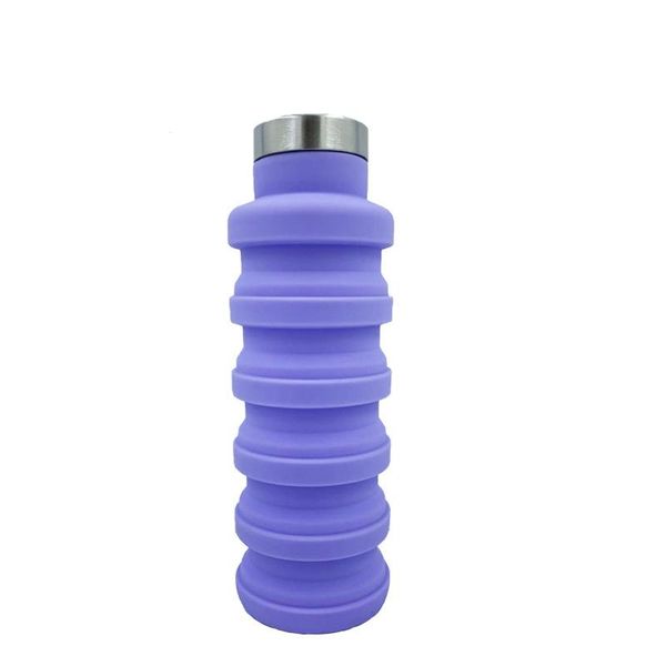 

factory direct 500ml portable retractable silicone water bottle foldable coffee travel drinking water bottle cup