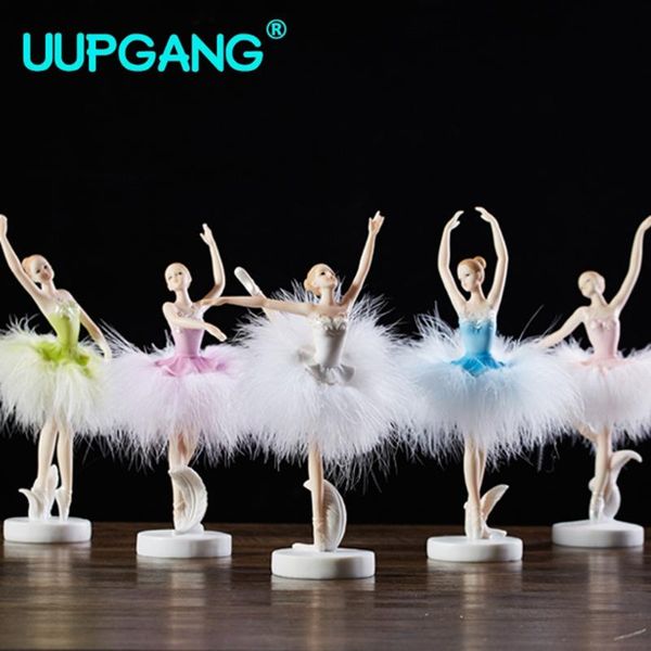 

decorative objects & figurines resin elegant ballet girl dancer fairy angel decoration miniatures home birthday gift desk decor craft