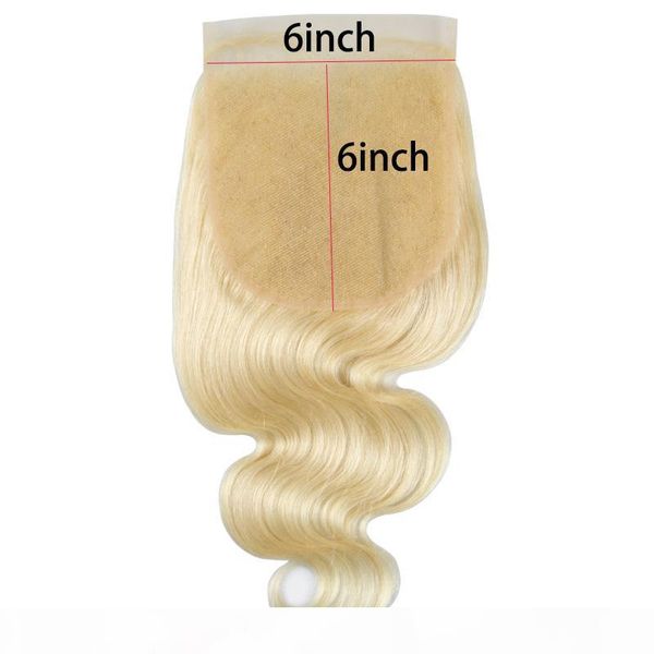 

peruvian human hair 613# blonde body wave 6x6 lace closure with baby hair blonde 6 by 6 hair products yirubeauty, Black;brown