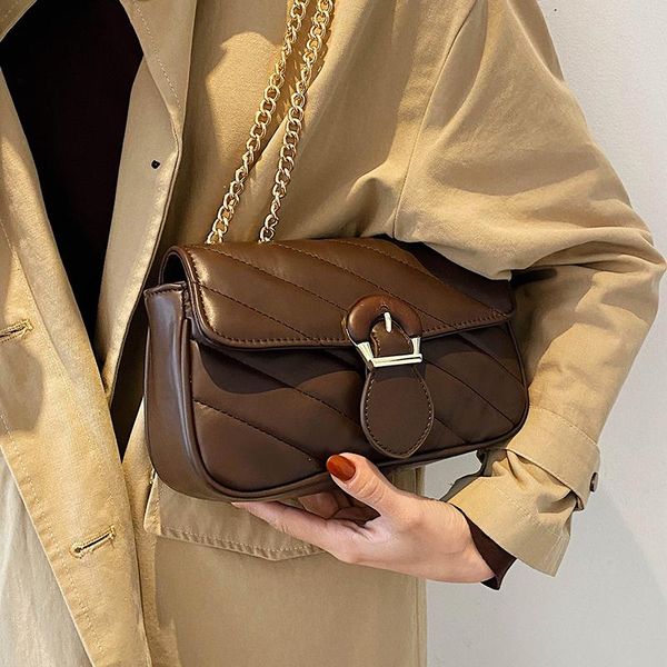 

shoulder bags chain bag 2021 trendy pu leather small square designer handbags luxury crossbody for women