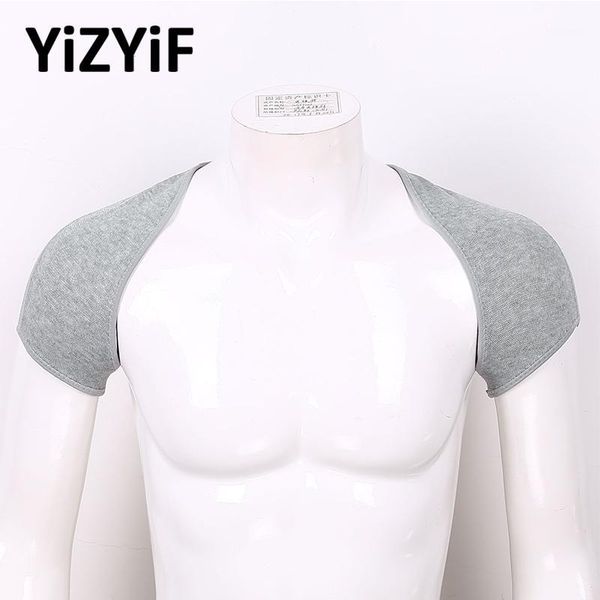 

back support double shoulder brace compression belt for dislocation arthritis pain wrap protector care1, Black;blue