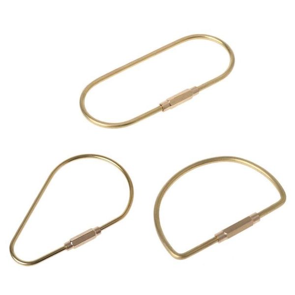 

outdoor brass carabiner keychain hiking camping hang hook buckle car key ring outdo jllleb