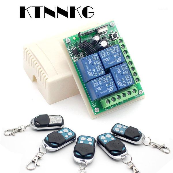 

ktnnkg dc 12v 10a 4ch wireless remote switch relay module smart home automation multi-fonction motor controller 433mhz receiver1