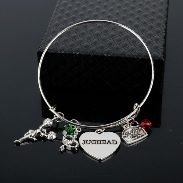 

crystal judhead tv jewelry heart riverdale charm bangle bracelet women girl wristband christmas gift