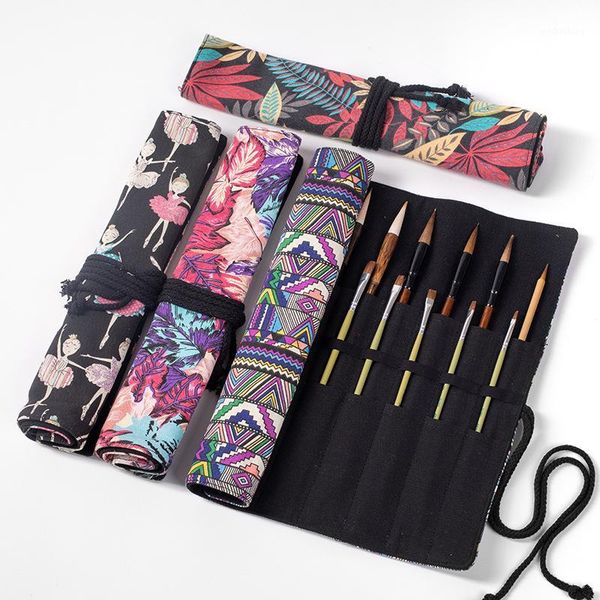 

pencil cases 20 holes roll case school writing brush pencilcase big cartridge multifunctional cosmetic pen bag large storage pouch kit1