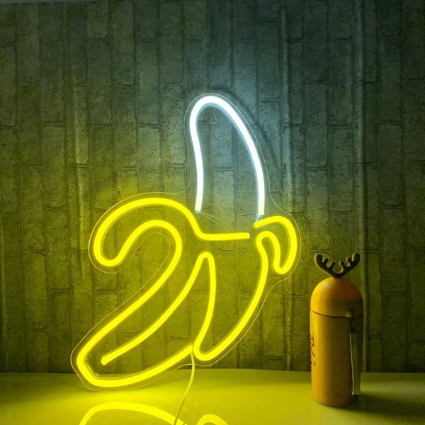 

banana dream hello neon sign led art wall shop lamp light usb powered for bedroom party home decor window decoration night lamps xmas gift