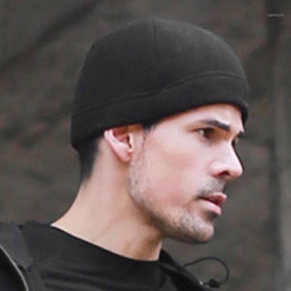 

fashion winter warm fleece cap men outdoor climbing cycling windproof beanie hat warm fleece cap cycling windproof beanie hat1, Black