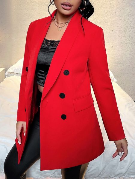 

shawl collar double breasted blazer s4wk#, White;black