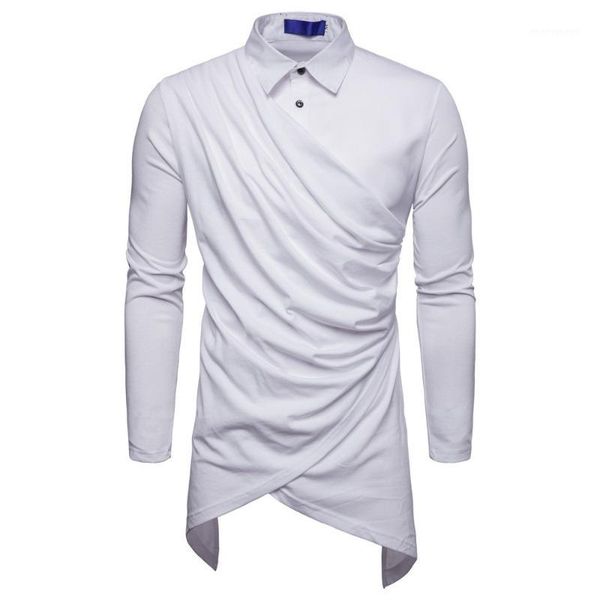 

muqgew men dress shirts long sleeve men two false pieces autumn winter stripe long sleeve dashiki shirt blouse#g41, White;black
