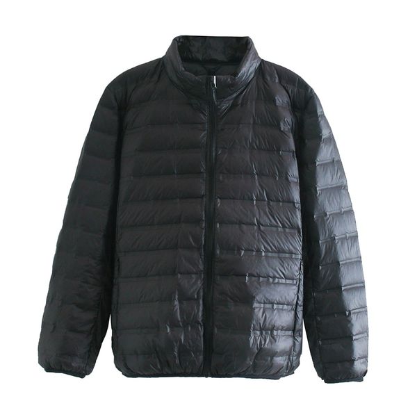 

2021 new winter the nen women ultra-thin and breathable casual female zippers stand-up collar outer wear c5hf, Black