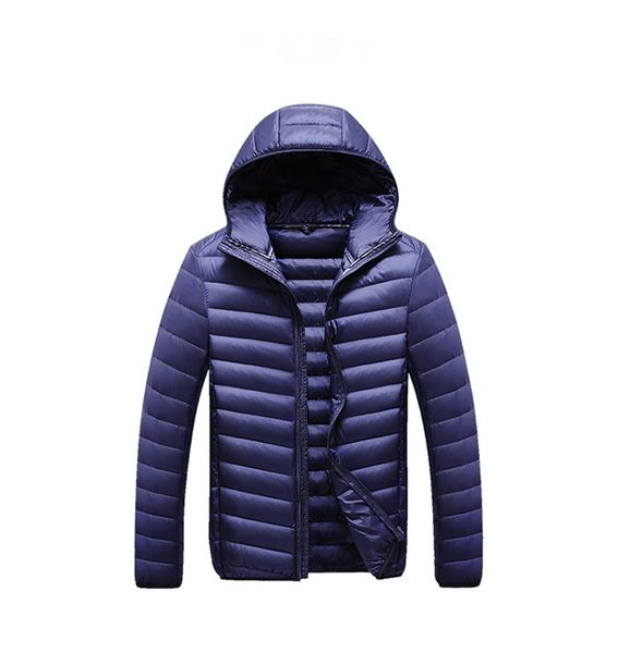 

fashion solid color mens down jacket for winter casual men long sleeves keep warm thick coats mens down coats 4 colors, Black