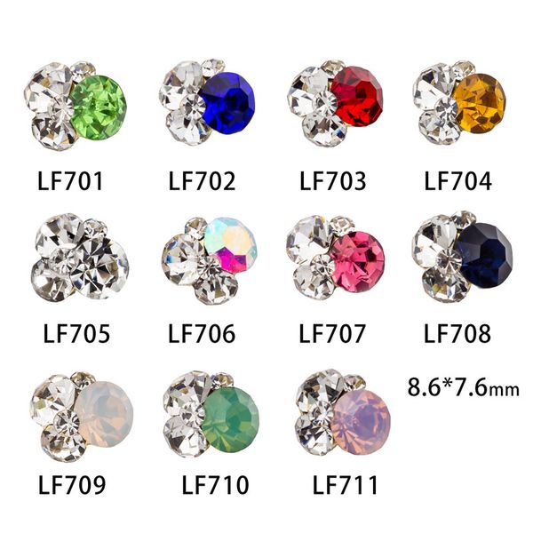 

tamax nar011 11 styles diamond colorful nail rhinestones nail art decorations glass gems nails shinning accessories for false nail tips, Silver;gold