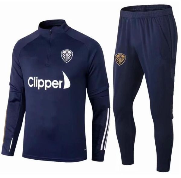 

20 21 leeds t roberts football jacket tracksuit 2020/21 harrison costa alioski klich hernandez bamford clarke footbal training kit tracksuit, Black