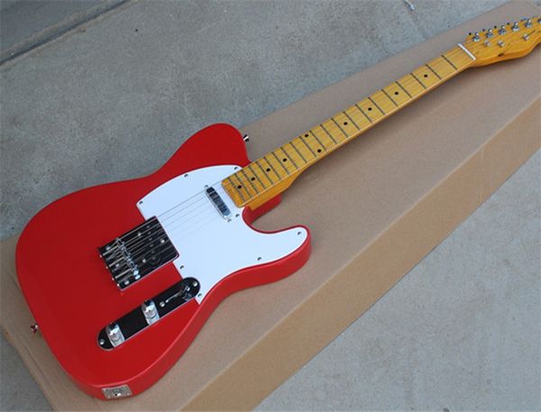 

red tl electric guitar, maple fingerboard, white guard board, customized according to requirements, delivery