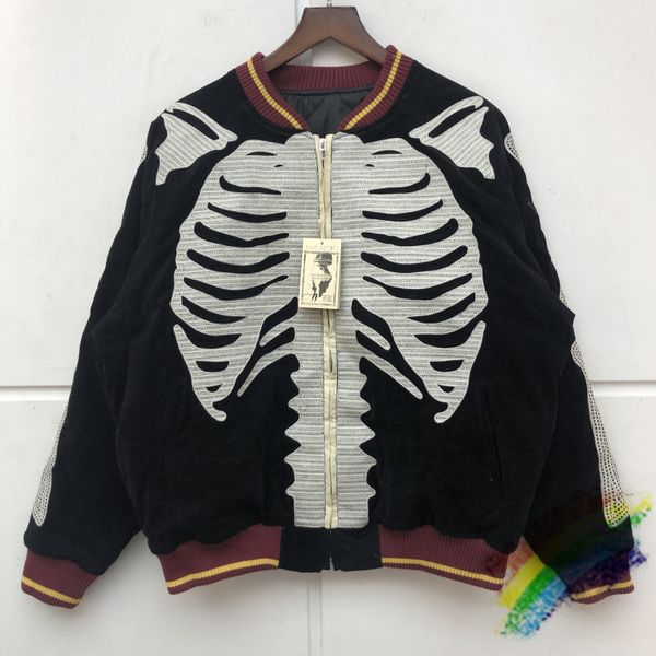 

2021fwss embroidery bomb jacket men women 1 autumn winter zip sleeves denim coat, Black;brown