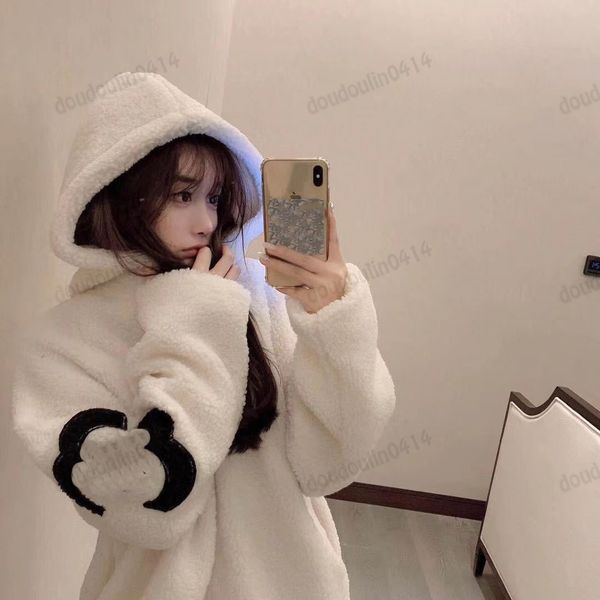 

2020 autumn winter new style thickened lamb wool coat white medium long trench coat handsome wool coat, Black