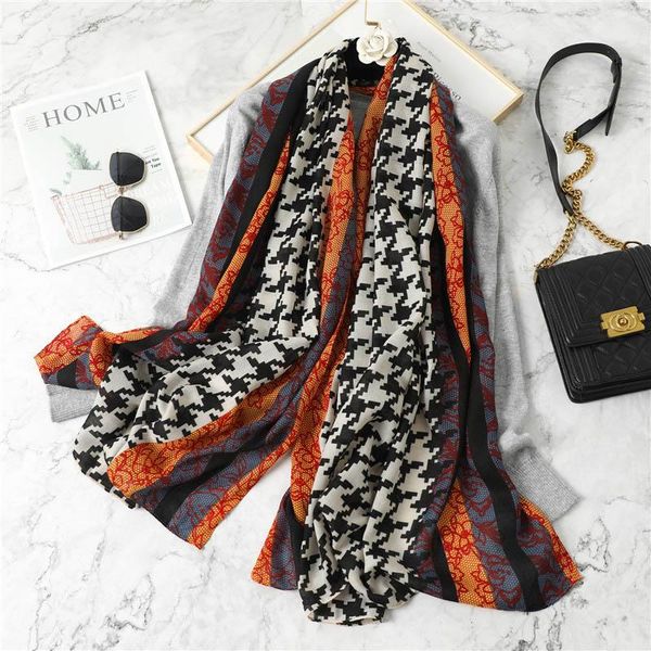 

scarves women's bandana letter print cotton autumn winter warm shawl hijabs ladies foulard 2021 design, Blue;gray