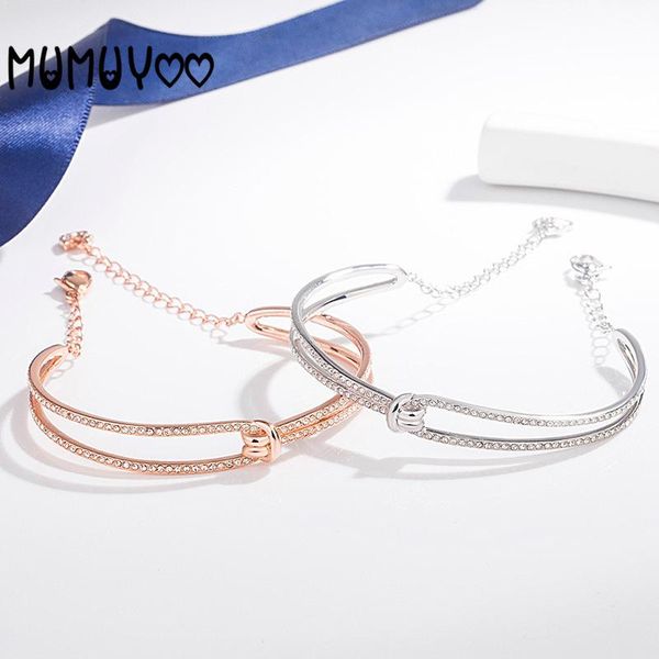 

high-quality fashion romantic rope knot bracelet female twist tassel hollow crystal temperament all-match bracelet women jewelry, Black