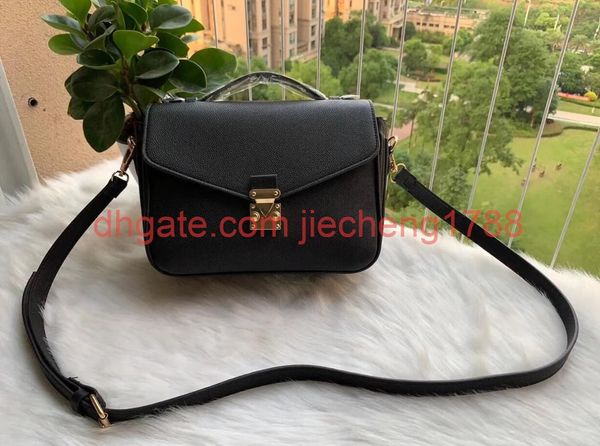 

2020 genuine black embossed leather women's handbag shoulder bags crossbody bags messenger bag