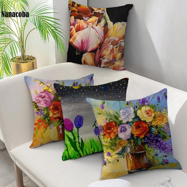 

cushion/decorative pillow european vintage oil painting flowers cushion cover retro birds art decor old house sofa linen case