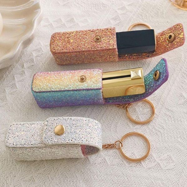 

portable lipstick cases cover keychain storage case organizer party gifts y3ne