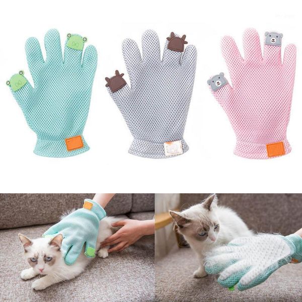 

1 pcs cute cat hair removal gloves cat cuddler need pet bath massage comb gloves pet supplies fp81