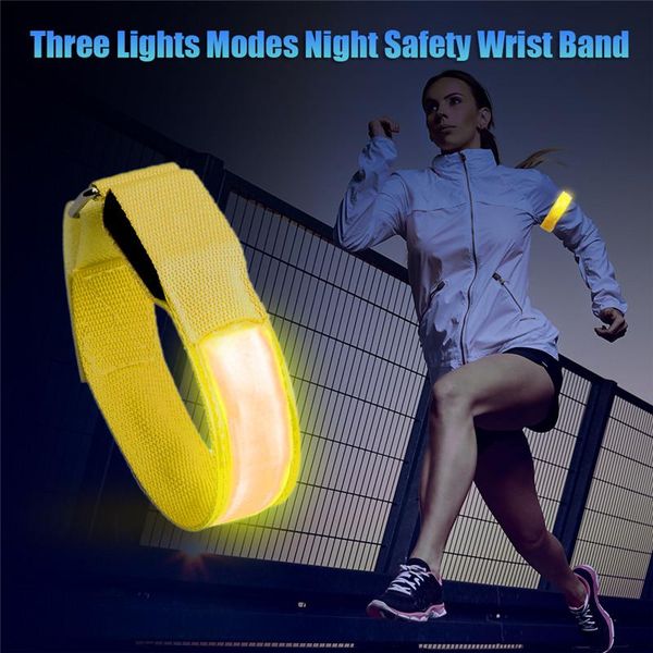 

light band reflective led light arm armband strap safety belt for night running cycling running led light