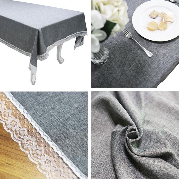 

1 шт. имитация льняных кружева скатертью прямоугольник таблицы крышка квадратный столовой флаг для свадьбы дома украшения вечеринки wmtfsu