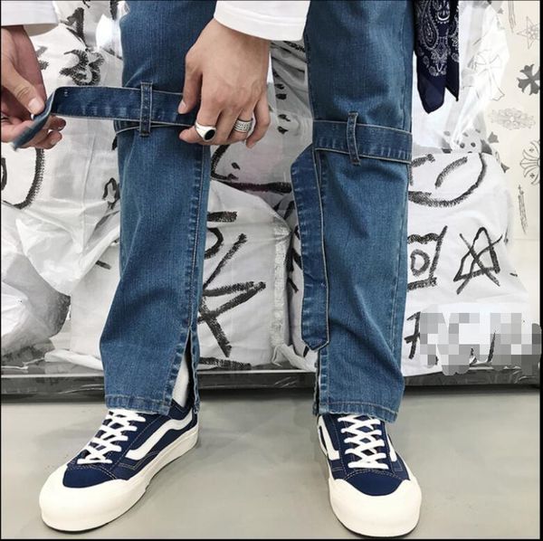 

2021 fashion project harmonizing personality straight jeans of new street men loose stylish style. 4rzg, Blue
