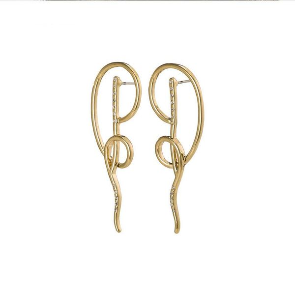 

2021 ins gold metal geometric minimalist minimalism piercing earring trendy korean fashion party women jewelry, Silver