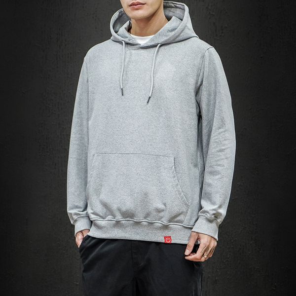 

2021 new fashion brand autumn male casual sweatshirts men's solid color hoodies sweatshirt 7pmg, Black