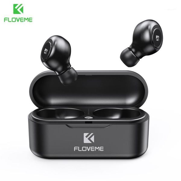

floveme 5.0 bluetooth earphone mini wireless headphones 3d stereo sound noise cancelling gaming headset charging box1