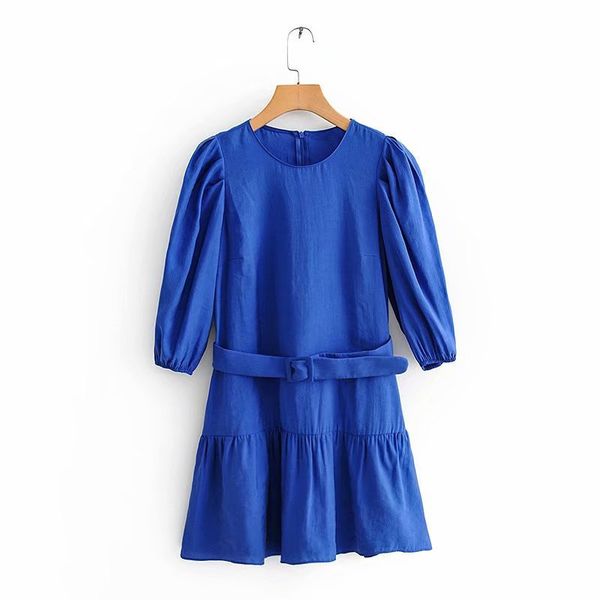 

autumn new fashion versatile show thin solid color round neck dress female 4661307, Black;gray