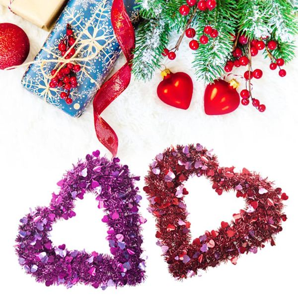 

decorative flowers & wreaths garland valentine's day gift heart wall window hangings ornament madder material wedding anniversary party