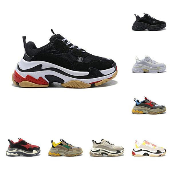 

2020 triple s platform paris 17fw triple s sneaker for men women black red white green casual dad shoes tennis increasing sneakers k011