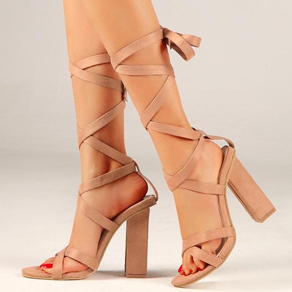 

woman buckle belt pump casual women's shoes plus size 35-42 gladiator sandals women summer office high heels shoes, Black