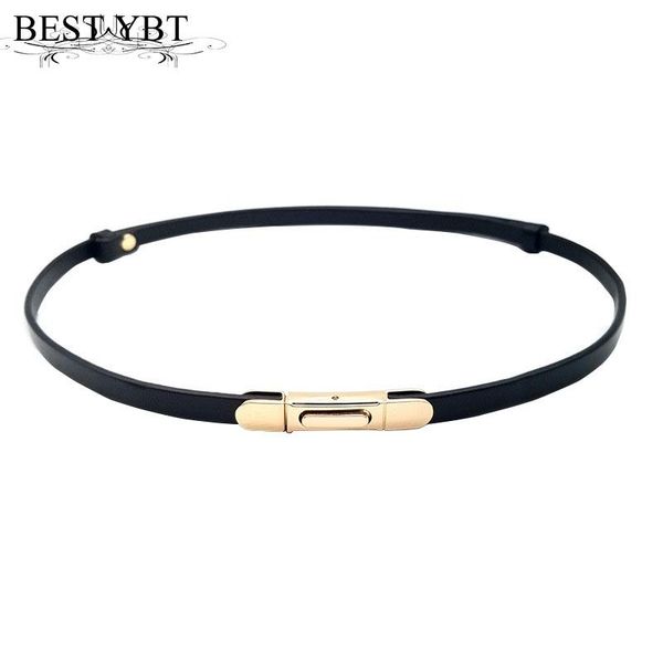 

belts ybt women belt imitation leather hook buckle 2021 thin decoration selling fahionable high quality, Black;brown