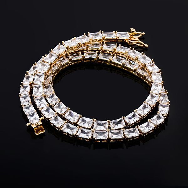 

6mm gold silver colors bling cz tennis chain necklaces bracelet for men women bling jewelry nice gift