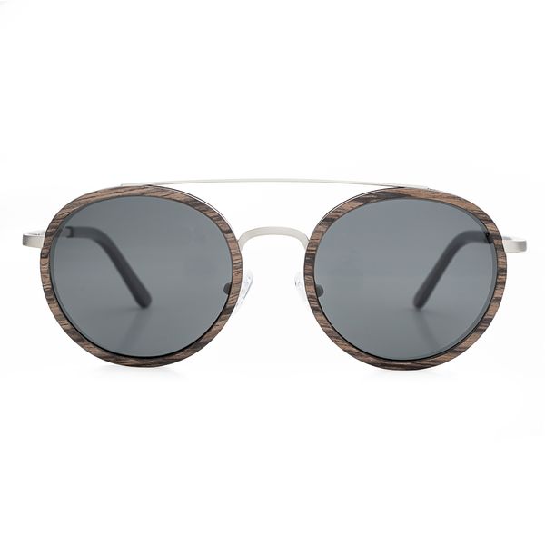 

wood sunglasses double metal bridge wooden sun glasses