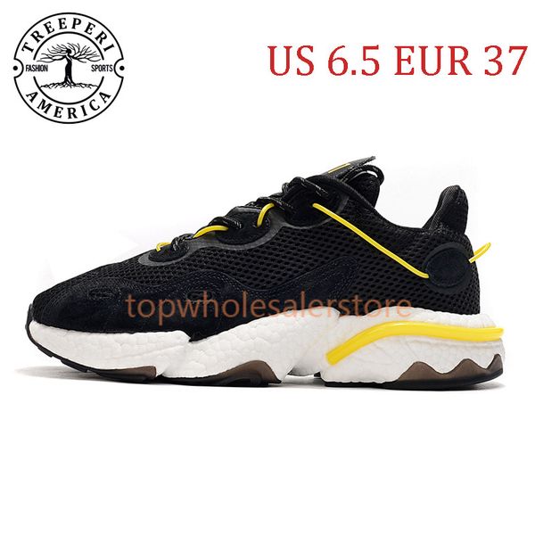 

treeperi runner 511 v1 soft sole running shoes black white yellow us 6.5 eur 37 for women trainers