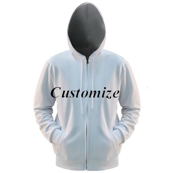 

2020 3d customized hoodies zip up men print on demand hoody outwear jacket plus size 5xl hoodies tracksuit, Black