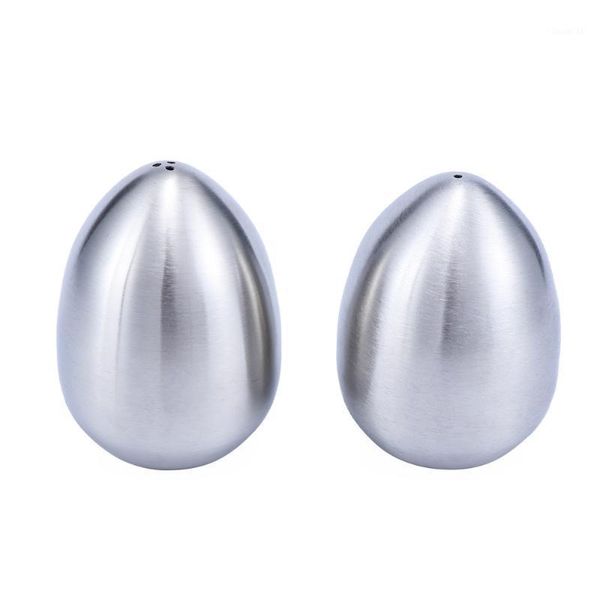

egg shape stainless steel kitchen seasoning case toothpick storage case spice jar salt shaker set kitchen storage gadgets1