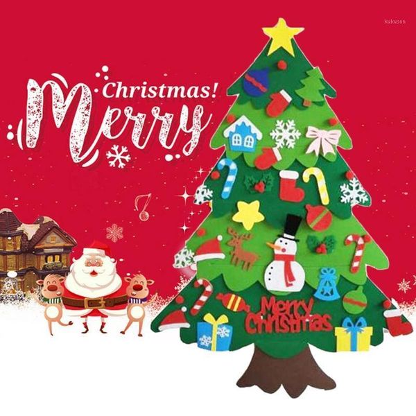 

kids diy felt christmas tree decoration snowman ornaments children new year gift1