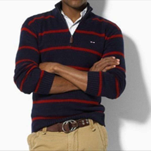 

warm park sweater half zipper cotton stand-up collar jersey jumper hombre pull homme knitted plus size -3xl eden, White;black