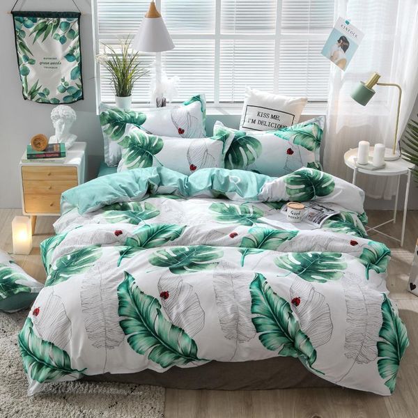 

52 leaves home textile print pillowcase sheet duvet cover bedding set for children