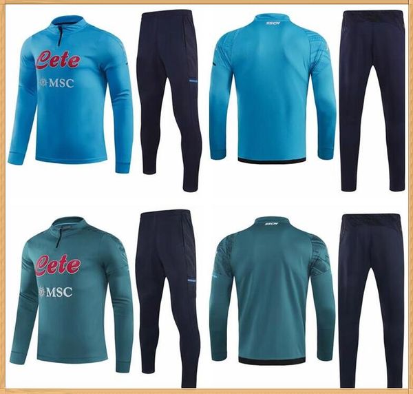 

2020 napoli survetement jacket training suit soccer tracksuits 2021 naples tracksuit football jacket tracksuit set, Black
