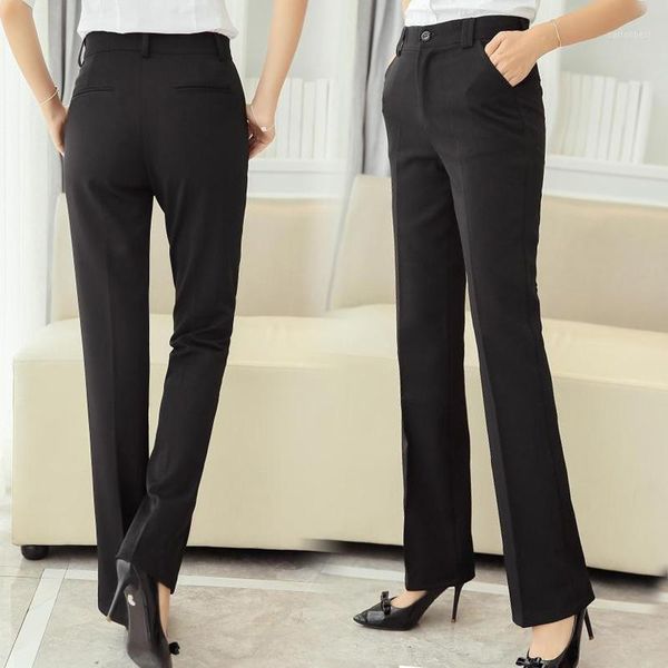 

women's pants & capris 2021 fashion formal women's suit micro-horns slim trousers female professional casual spring and autumn1, Black;white