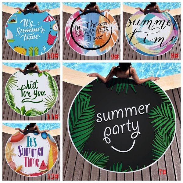

tassel beach towel bed cover round yoga mat polyester table cloth 3d printed outdoor camping picnic towels rug dbc bh3322nqd